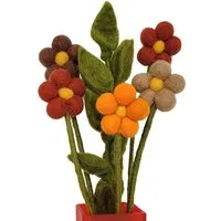 your castle Dekokranz Bunter Blumenstrauss aus handgearbeiteten Filzblumen Fair-Trade