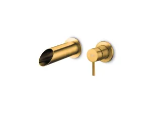 JEE-O pure Wand-Waschtischarmatur mit Auslauf, mattgold, 300-1525 300-1525