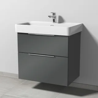 Sanipa 3way Waschtischunterbau zu Laufen Pro S Waschtisch mit 2 Auszügen, Anthrazit-Glanz UF76879
