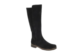 Gabor 74.679 Damenstiefel Pazifikblau - elegant, echtleder, rund, 2cm Absatz