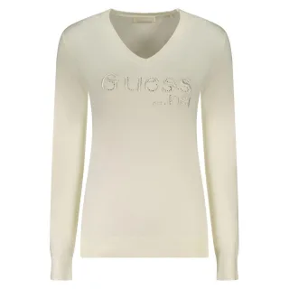 Guess Jeans Bianco Viskose Damen Langarm-T-Shirt