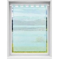 Bestlivings Vorhang (1 St), Schlaufen, transparent, Microfaser, Küchengardine in "Raffoptik", Transparente Bistrogardine mit Schlaufen