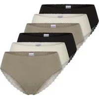Schiesser Brasilslip 6er Pack Modern Multipacks (Spar-Set, 6-St) Brazil Slip - Baumwolle - Atmungsaktiv
