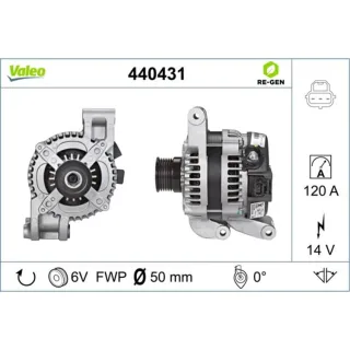 Valeo Generator  120A Ford C-Max DM2 Focus 2 Volvo C30 S40 V50