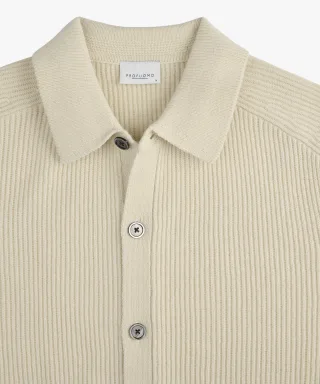 Profuomo - OVERSHIRT FULL BUTTON SAND Sand - Gr. - XL