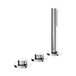 Keuco Edition 400 Wannen-3-Loch-Armatur 51530010500 verchromt, Wannenrandmontage