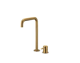 JEE-O Slimline Stand 2-Loch Waschtischarmatur, hoch, PVD gold matt, 800-1775 800-1775