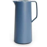 Emsa Isolierkanne Motiva in modernem Design, 100% auslaufsicher, Made in Germany, 1 l, (doppelwandiger Glasisolierkolben, bis zu 12h warm/24h kalt), Quick-Press-Deckel, Einhandbedienung, ergonomischer Schraubdeckel
