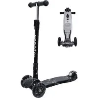 Habib Gruppe Dreiradscooter Kinderroller ab 3 Jahre mit Metall-Trittbrett LED klappbar, Metall-Trittbrett, LED-Räder, klappbar, Lenker höhenverstellbar