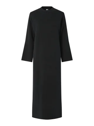 Y.A.S - YASELMA LS LONG KNIT DRESS S. NOOS Black - Gr. - XS