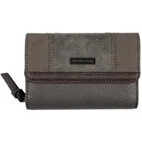 TOM TAILOR Geldbörse Juna, aus soft genarbtem ledrigen Material mit glänzenden Metall-Accessoires