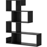 COSTWAY Bücherregal, stehend, S-förmig, mit offenen Fächern, weiß