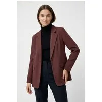 Vero Moda Longblazer VMZELDA LS LOOSE BLAZER NOOS lässige Form, 1-Knopf Verschluss