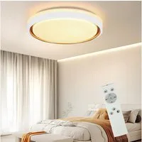 ZMH LED Deckenleuchte Wohnzimmer Ø30CM Dimmbar mit Fernbedienung Modern Deckenlampe Flur, Augenschutz,Einfache Installation, LED fest integriert, 3000-6500K, CCT Flurlampe Modern Quadratisch für Küche
