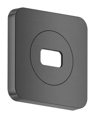 Hansgrohe AXOR ShowerSphere Rosette 120/120 softsquare, Brushed Black Chrome, 39769340 39769340
