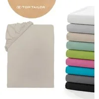 TOM TAILOR HOME Spannbettlaken Tom Tailor Jersey, Jersey, Gummizug: rundum, (1 Stück), ab Größe 90x200 cm, Laken in hochwertiger Jersey Qualität