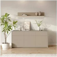 FORTE Sideboard Alice Springs, Sideboard, Breite 184,2 cm, viel Stauraum, Schubkästen mit Vollauszug, Push to open, grifflos