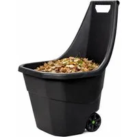 Mojawo Schubkarre Schubkarre Gartenkarre Handwagen Gartentrolley 55Liter Schwarz