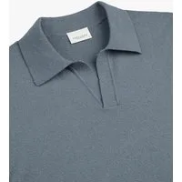 Profuomo Poloshirt POLO OPEN COLLAR SS GREY BLUE