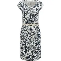 Ragwear Shirtkleid Lilithe YOUMODO Sommerkleid mit Alloverprint und Flechtgürtel