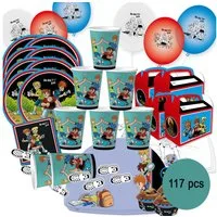 dh konzept Einweggeschirr-Set Die Drei ??? Kindergeburtstag XXL Party Deko Set