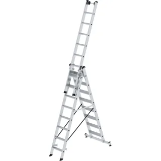 Munk Stufen-Mehrzweckleiter 3-teilig mit nivello®-Traverse - 033324