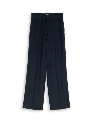 Tom Tailor - Loose Fit Hose mit Leinenanteil sky captain blue - Gr. - 32
