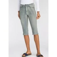 Arizona Caprijeans mit Schlitz am Saum schmale Passform, mit stylischen Nieten, hohe Taille