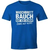 MoonWorks Print-Shirt Lustiges Herren T-Shirt Waschbrettbauch hat ich schon steht mir nicht mit Print