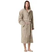 Arus Herrenbademantel Pacific, waden lang, mit Kapuze, 100% Baumwolle, für Spa & Zuhause, 100% Baumwolle, Kapuze, Gürtel, mit Kapuze, wadenlang, 100% Baumwolle
