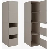 Platan Room Hochschrank Badschrank Beatrice 187x45x65cm Hochschrank Wäscheschrank Badregal 187cm hoch