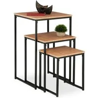 relaxdays Beistelltisch 3er Set (3er Set), C
