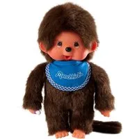 Monchhichi Plüschfigur Junge Classic 20 cm Monchhichi Puppe mit original blauem Lätzchen