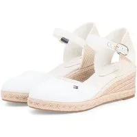 Tommy Hilfiger MID WEDGE ESPAD CLOSED TOE Keilsandalette Plateau, Sommerschuh mit verstellbarer Schnalle, schmale Form