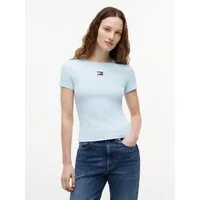 Tommy Jeans Kurzarmshirt TJW SLIM BADGE RIB TEE mit gerippter Struktur