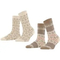 Esprit Socken Esprit Fair Isle 2-Pack Damen aus Biobaumwolle (2-Paar) aus Biobaumwolle