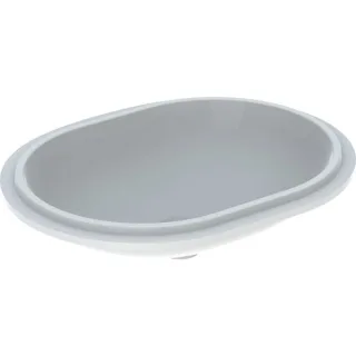Geberit VariForm Unterbau-Waschtisch, elliptisch 61x46cm, ohne Hahnloch, ohne Überlauf, KeraTect, 50 500759002