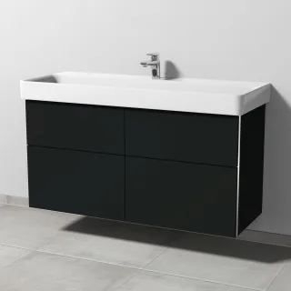 Sanipa 3way Waschtischunterbau zu Laufen Pro S Waschtisch mit 4 Auszügen, Vulkan-Matt BP7861V