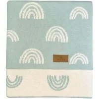 Babydecke DIKOS® aus Bio-Baumwolle - Regenbögen - Baby Decke für Neugeborene, DIKOS, Geschenk zur Geburt - Strickdecke PREMIUM Qualität - atmungsaktiv