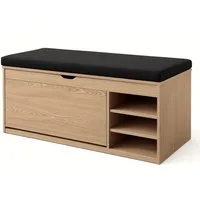 BOXIMO Schuhschrank Schuhschrank mit Sitzfläche und ausziehbaren Regalen GRADIA (Schuhschrank GRADIA mit Sitzbank)