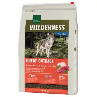 REAL NATURE WILDERNESS Trockenfutter Hund, Adult, Great Outback Kaninchen, Känguru und Rind 4 kg