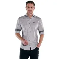 Engbers Langarmhemd Herren Hemd mit Hahnentrittmuster, Beige