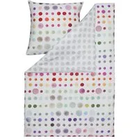 Estella Bettwäsche Spot 4709 985 Multicolor, Mako-Satin, 2 teilig, Kleckse, Farbtupfer, Kreise