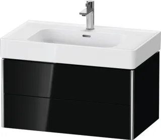 Duravit XSquare Waschtischunterbau wandhängend Schwarz Hochglanz 784x470x397 mm - XS4399040400000 XS4399040400000