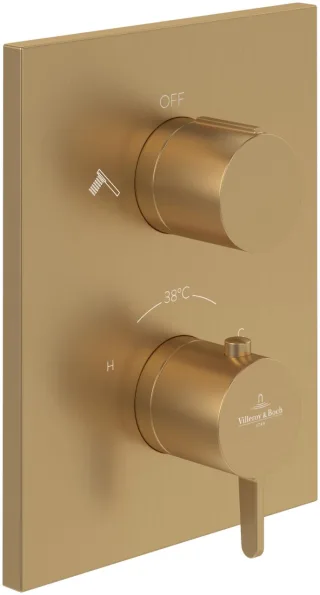 Villeroy & Boch Unterputz-Thermostat 2-Mengereg Conum 150x190x124mm Brushed Gold TVS12700200076