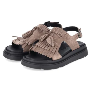Tamaris Sandalen  Taupe - Gr. 39 -  Synthetik Material
