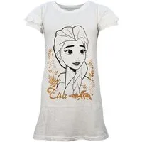 Disney Pyjamaoberteil Disney Die EIskönigin Elsa kurzarm Schlafshirt Nachthemd Schlafkleid Gr. 104 bis 134