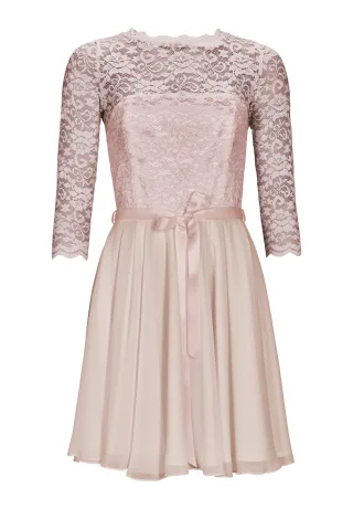 SWING - Cocktailkleid aus Spitze und Chiffon peach blush - Gr. - 42
