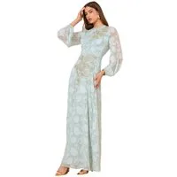 LIPSY Maxikleid Lipsy Langärmeliges EID Maxikleid mit Stickerei (1-tlg)