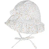 Sterntaler® Sonnenhut UV-Schutz 50+ Hut Blümchen (1-St) Baumwollhut mit Blümchen, Schleife, Bindeband & Bio-Batistfutter